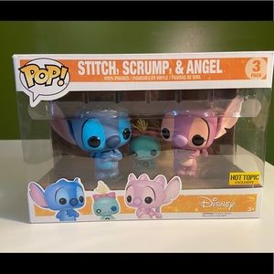 Hot Topic Exclusive Stitch, Scrump & Angel Set.